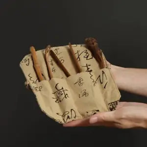 Natural Bamboo Tea Ceremony Accessories With Cloth Bag|Tea Accessories