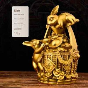 Lucky Copper Animal Ornaments Home Living Bedroom Feng Shui Sculptures Ornaments