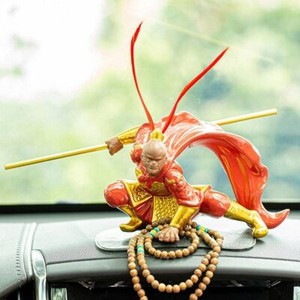 Car Decor Car Monkey King Figurine Sun Wukong Statue Creative Car Decorations