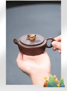 110cc chinese Yixing Handmade Zisha Purple clay Teapot LiuXiang Hu Tea Pot