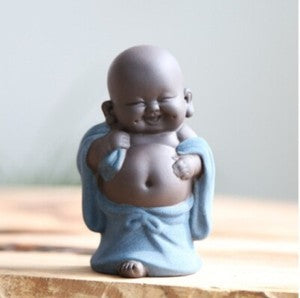 Purple Clay Tea Pet Artware Buddha Small Size Table Decoration Holiday Gift New