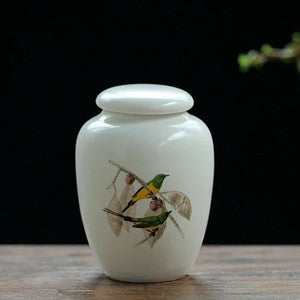 5.1*7.2cm Ceramic Mini Portable Tea Can Facial Mask Powder Can Tourism