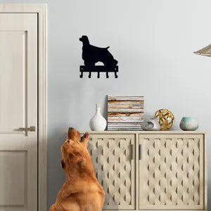 Cocker Spaniel Dog - Key Hooks & Keychain Holder Metal Wall Art