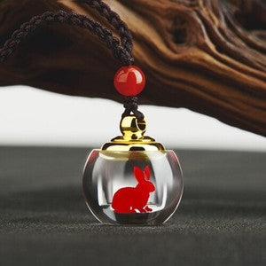 Stainless Steel Chinese zodiac Airtight Container Pendant Necklace Chain Gifts