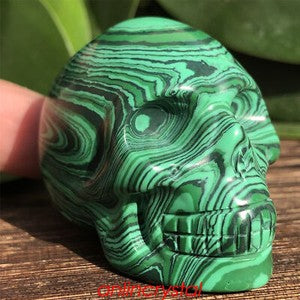 Top! wholesale Natural skull quartz crystal skull carved reiki healing 2''