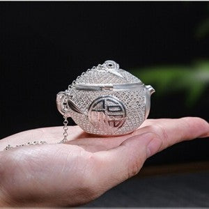 999 Sterling Silver Tea Filter Full Handmade Tea Strainer With Certificate Paper