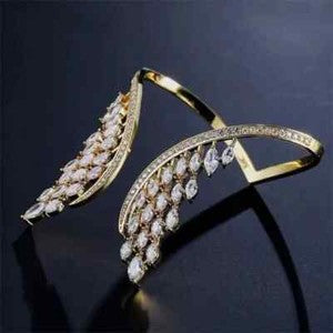 Fashion Bridal Open Bangle Bracelet Angel Wings Design for Women Accessories