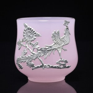 1pc 80ml Chinese Tea Cup Porcelain Tea Cup for Lady Pink Glaze Personal Cup
