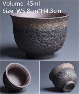 Chinese Ceramic Tea Cup Crude Pottery Kungfu Cup Of Tea Classic Style Teteras