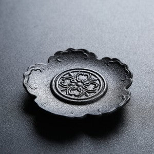 9cm Creative Lotus Design Cup Mat Pottery Cup Saucer Cup Coaster Kung Fu Tea Set