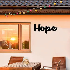 Hope Word Metal Wall Art | 8" Long X 5" High