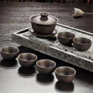 China Kung Fu Purple Sand Teapot Tea Set Ceramic Teapot Cup Handmade Drinkware