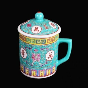 Chinese Traditional Retro Jingdezhen Ceramic Milk Coffee Mug Creative Tea Cup