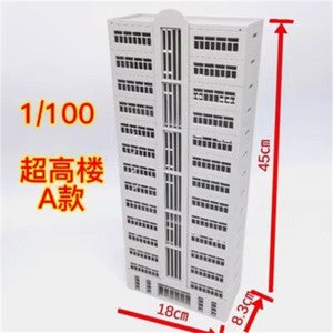 1/100 144 150 Scale School Teaching Building High-Rise Building Model Scene Toy