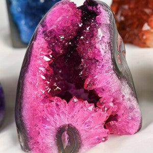 1PC Rose Red Crystal Cluster Natural Geode mineral Office Decor & Gifts