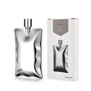 Creative stainless steel wine flask, 6 oz, wavy design, portable for outdoor use