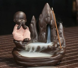 Incense Burner Incense Cones Small Buddha Censer Backflow Incense Burner Tea Set
