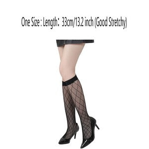 Womens Stockings Cosplay Mesh Pattern Socks Party Rhombus Lolita Fish Net Silk