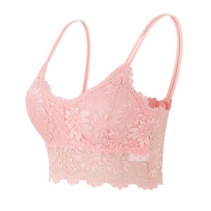 Womens V Neck Lace Bralette Bralet Bra Bustier Crop Top Camisole Cami Vest Tank