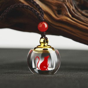 Stainless Steel Chinese zodiac Airtight Container Pendant Necklace Chain Gifts