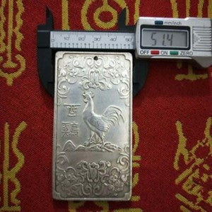 1PC Tibetan Silver Tibet Statue Chinese Zodiac Amulet Thangka Feng shui