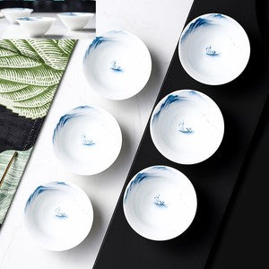 Tea Cup Porcelain Handpainted Jingdezhen Craft Pu'er Cup Chinese Kungfu Tea Cups