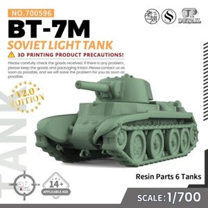 SSMODEL SS596 1/200/350/700 Military Model Kit Soviet BT-7 Light Tank