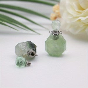 1pc Natural Crystal Perfume Bottle DIY Fashion Exquisite Pink Tiger's Eye