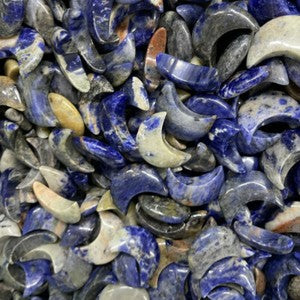 20pcs Natural Quartz Stone Gemstone Crescent Moon Shape DIY Jewelry Making 30mm