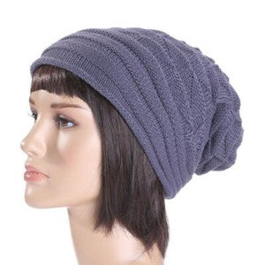 Womens Mens Baggy Beanie Hat Winter Ski Slouchy Outdoor Warm Oversized Skull Cap