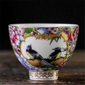 Boutique Tea Cup With Coaster Chinese Jingdezhen Town Porcelain Cup Saucer New