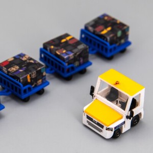 Civil Aviation Airport Luggage Baggage Tractor Model Cute Version 3D Printed KIT