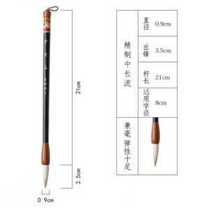 中国毛笔善琏湖笔厂双羊牌大中小号兼毫毛笔套装初学者练字成人书法绘画中国十大名牌 （ 赠精美书签 ）-