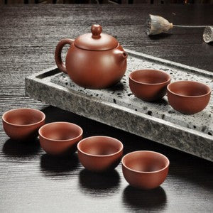 China Kung Fu Purple Sand Teapot Tea Set Ceramic Teapot Cup Handmade Drinkware