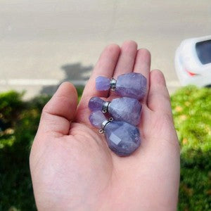 1pc Natural Crystal Perfume Bottle DIY Fashion Exquisite Pink Tiger's Eye