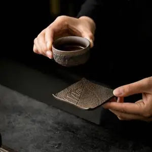 Ceramic Leaf Tea Coaster|Coffee Coaster|Tea Ceremony Accessories