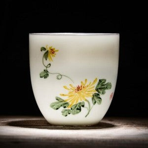 Teacups Drinkware Chinese Kung Fu Tea Cup Ceramic Porcelain Tea Set Accessories