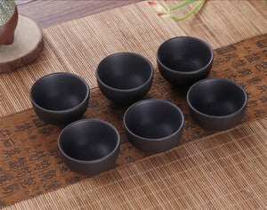 6pcs/lot Kungfu Tea Cup Puer Cups 25ml / 50ml Chinese Purple Clay Porcelain Cups