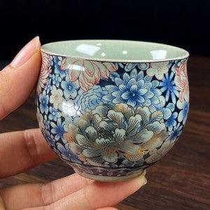 Antique Style Pottery Tea Pot Ball Shaped Infuser Holes Master Tea Cup Ruyao New