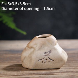 Buddhism Zen Chinese Style Mini Ceramic Vase Handicrafts Tea Ornaments Decor