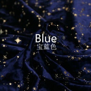 Shiny Star Velvet Fabric Material for Dress Cloth Craft Upholstery 145*100cm Sew