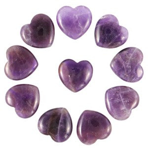Natural Amethyst Rose Quartz Healing Gem Stone Crystal Stone Heart 20x8mm 30pcs