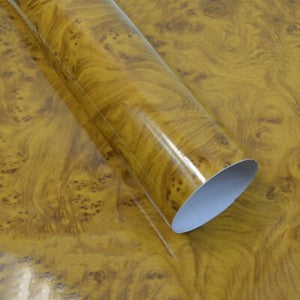 100x30cm Glossy Wood Grain Self Adhesive Sticker Car Vinyl Wrap Film DIY Decor