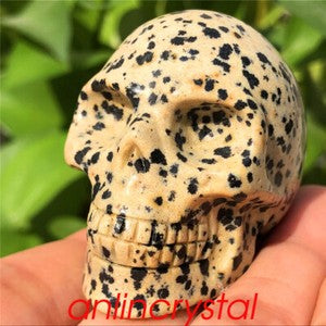 Top! wholesale Natural skull quartz crystal skull carved reiki healing 2''