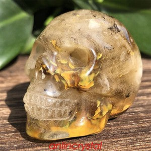 Top! wholesale Natural skull quartz crystal skull carved reiki healing 2''
