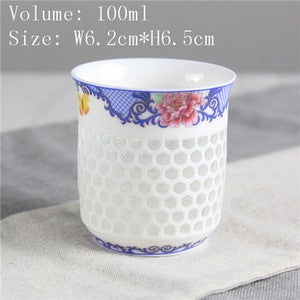 China Porcelain Master Cup Handpainted Tea Cup Multi Pattern 3.4oz Office Cups