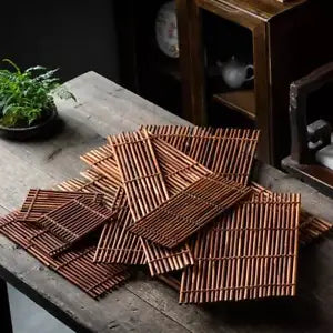 Handmade Bamboo Tera Mat|Tea Coasters|Tea Cushion|Tea Table|Tea Accessories