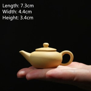 mini tea pot yixing zisha purple clay red stoneware xishi pot table decoration