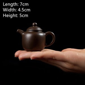 mini tea pot yixing zisha purple clay red stoneware xishi pot table decoration