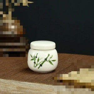 6.2x6.3cm 1pc Ceramic Sealed Tank Tea Storage Tank Sugar Coffee Tea Containers